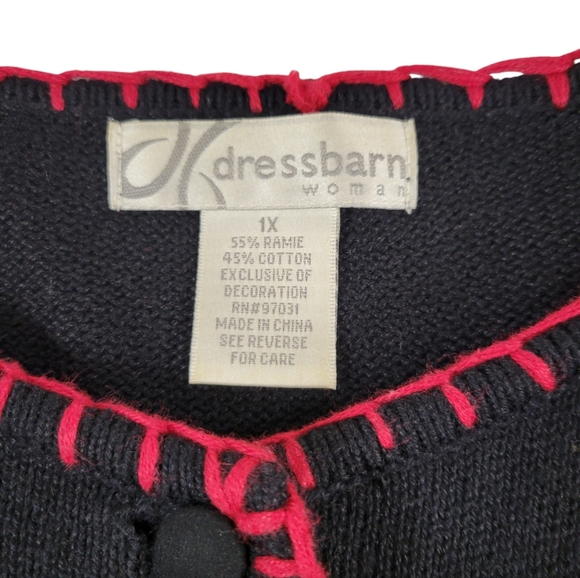 Vintage Dress Barn Ugly Christmas Sweater Snowflake Pearl Rhinestone Plus - Picture 11 of 14